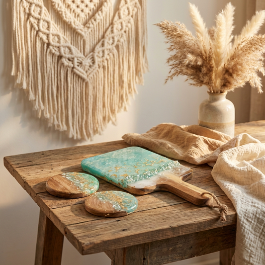 Custom Ocean-Inspired Resin Art | Handcrafted Geodes, Jewelry & Decor