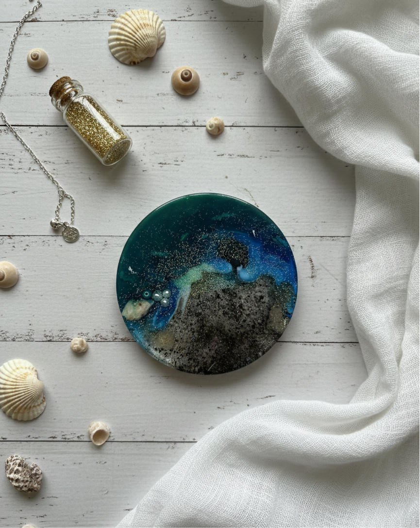 Custom Ocean-Inspired Resin Art | Handcrafted Geodes, Jewelry & Decor
