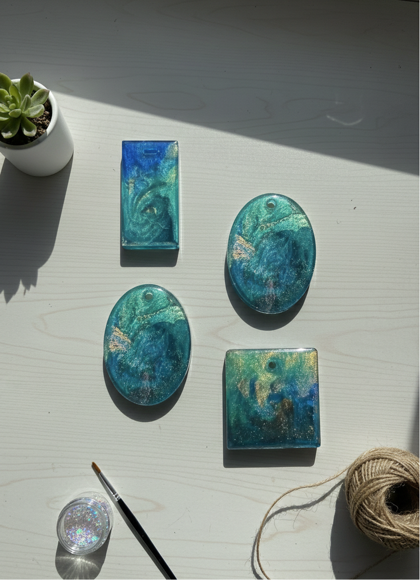 Custom Ocean-Inspired Resin Art | Handcrafted Geodes, Jewelry & Decor