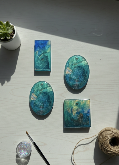 Custom Ocean-Inspired Resin Art | Handcrafted Geodes, Jewelry & Decor