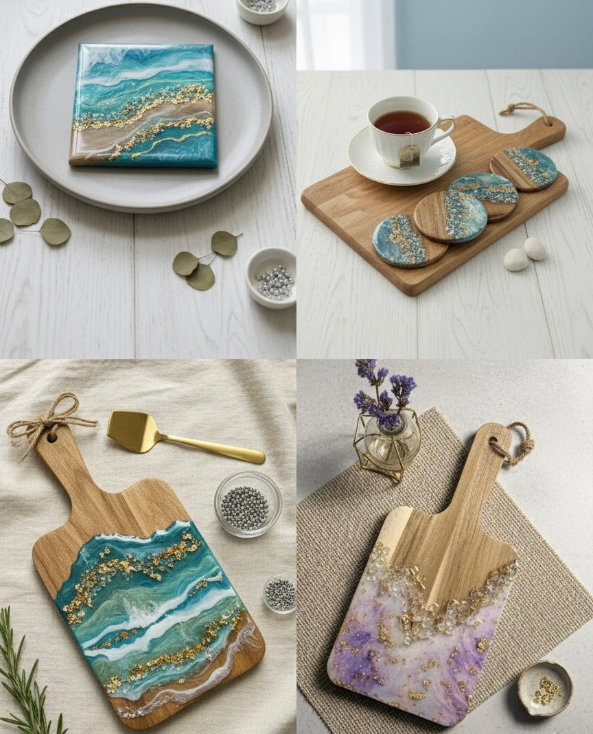Custom Ocean-Inspired Resin Art | Handcrafted Geodes, Jewelry & Decor