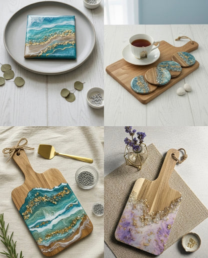 Custom Ocean-Inspired Resin Art | Handcrafted Geodes, Jewelry & Decor